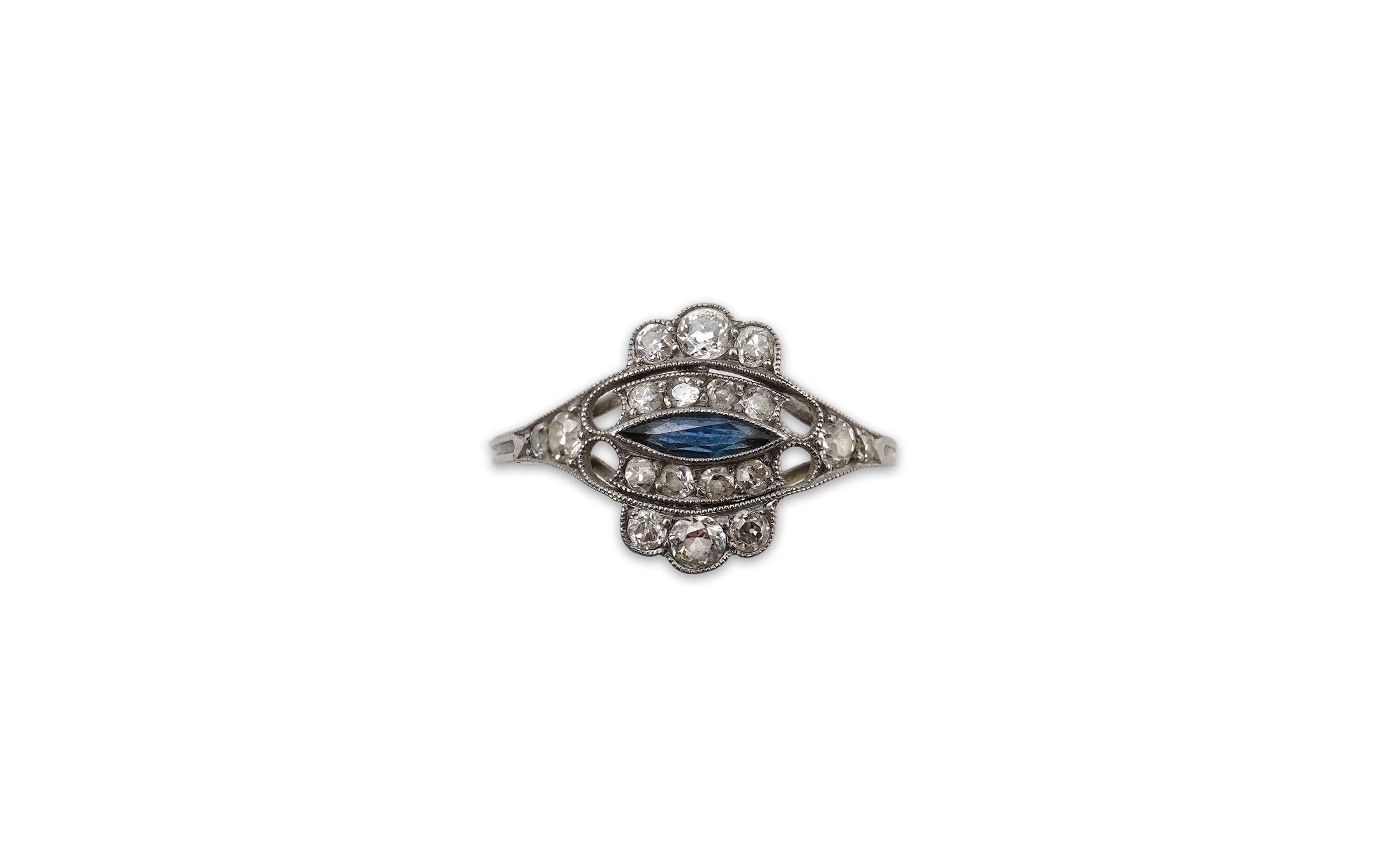 A fine Art Deco sapphire and diamond ring, circa 1920
